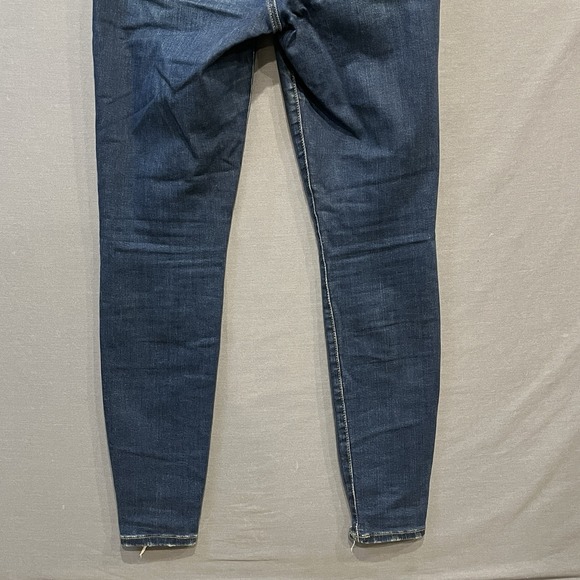 Good American Tapered Leg Skinny Jeans Women's 8/29 Blue High Rise Distressed - Picture 6 of 12